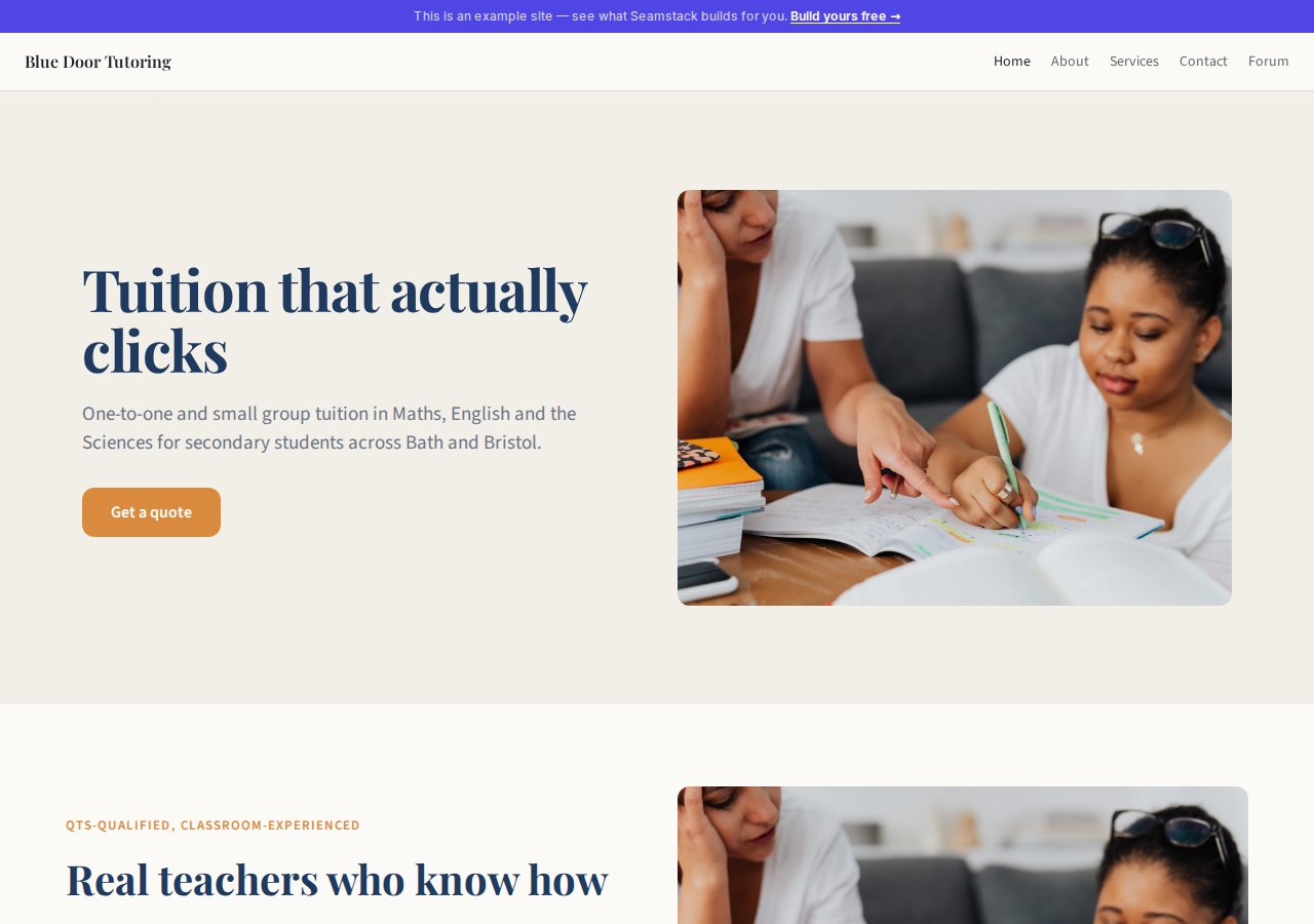 Blue Door Tutoring — built with Natterio